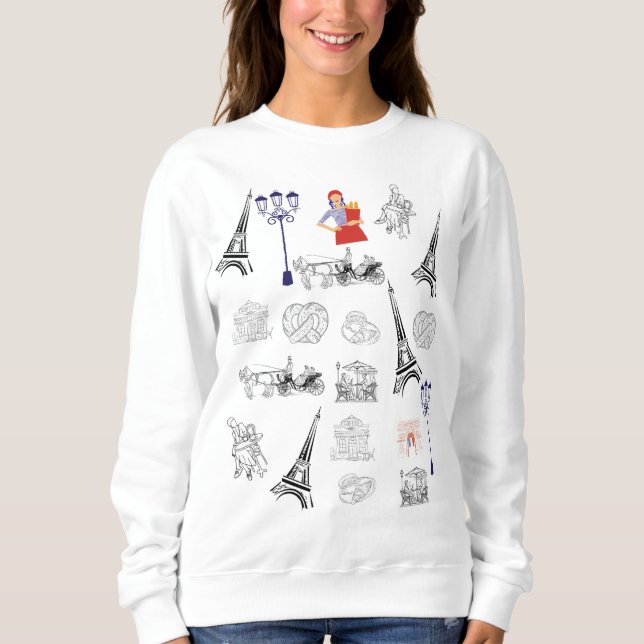Moletom Hoodie estético de Paris (Frente)