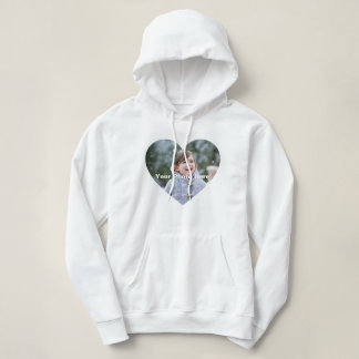 Moletom Hoodie Fotográfico personalizado em forma de coraç