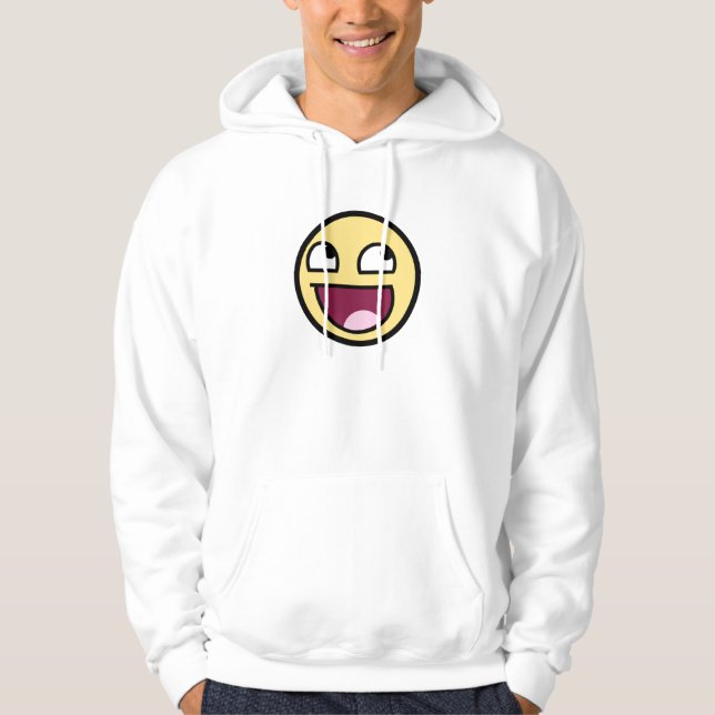 Moletom Hoodie impressionante do branco da cara (Frente)