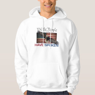 Moletom Hoodie longo da Capa do trunfo MAGA