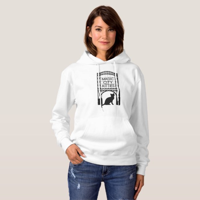 Moletom Hoodie mágico dos gatinhos da cidade (Frente Completa)