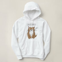 Hoodie mal-humorado engraçado do desenho do gato