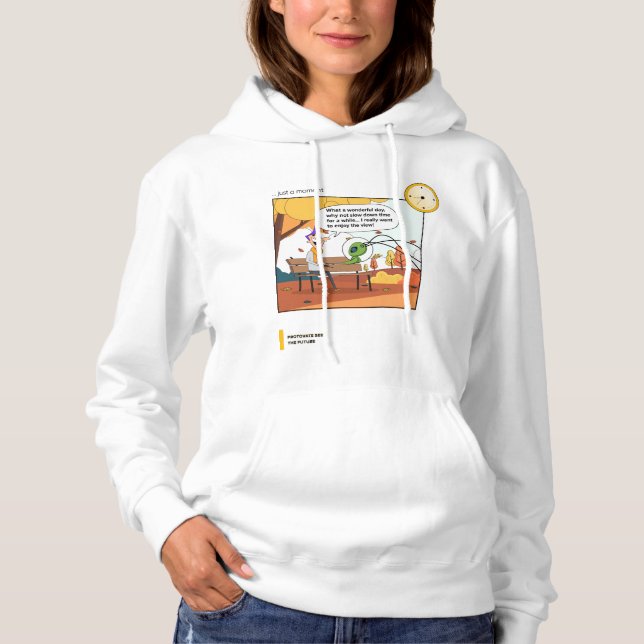 Moletom Hoodie Mulher do Estilo Branco do História em quad (Frente)