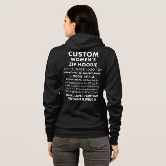 Moletom Hoodie Negra Personalizada e Personalizada para Mu