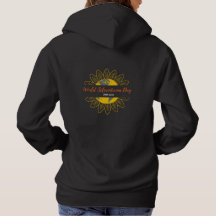 Hoodie Negro feminino - Dia Mundial da Escleroderm