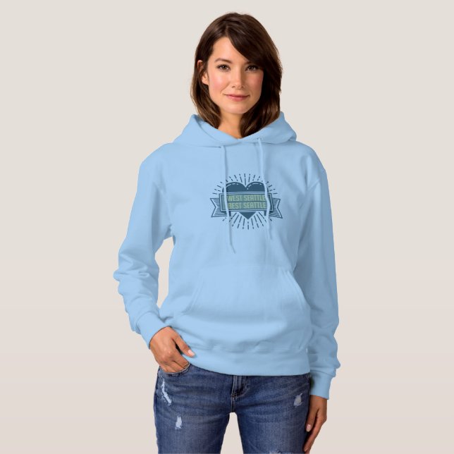 Moletom Hoodie ocidental de Seattle (Frente Completa)
