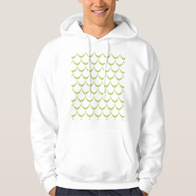 Moletom Hoodie Padrão Geométrico Verde (Frente)