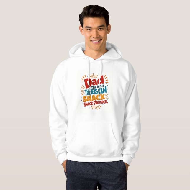 Moletom Hoodie, Pai do Snack Provider - Dia do Pai Engraça (Frente Completa)
