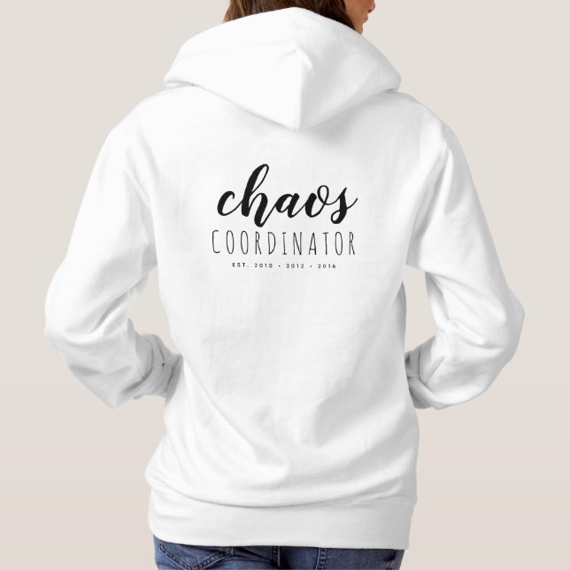 Moletom Hoodie Personalizado Simples para a Mãe | Preto (Verso)