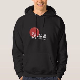 Moletom Hoodie Preto de Homens do Kickball SRQ