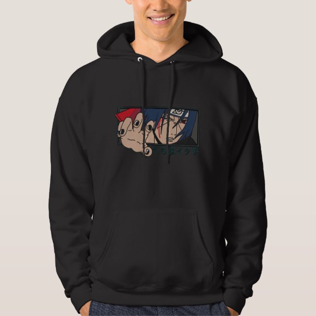 Moletom Hoodie preto de Itachi uchiha (Frente)