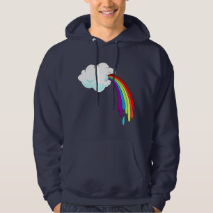 Moletom Hoodie Puking do arco-íris da nuvem
