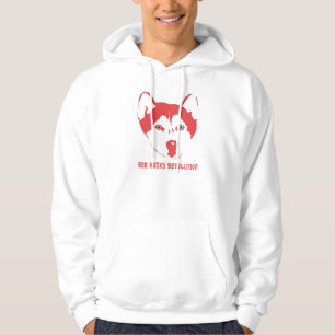 Moletom Hoodie ronco vermelho do branco da revolução