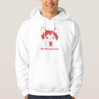 Moletom Hoodie ronco vermelho do branco da revolução