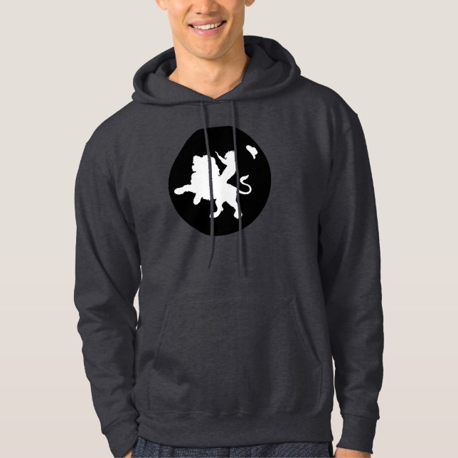 Moletom Hoodie sadio da cidade fantasma B&W (Frente)