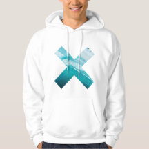 Hoodie simples da forma da lagoa azul tropical