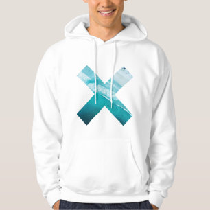 Moletom Hoodie simples da forma da lagoa azul tropical