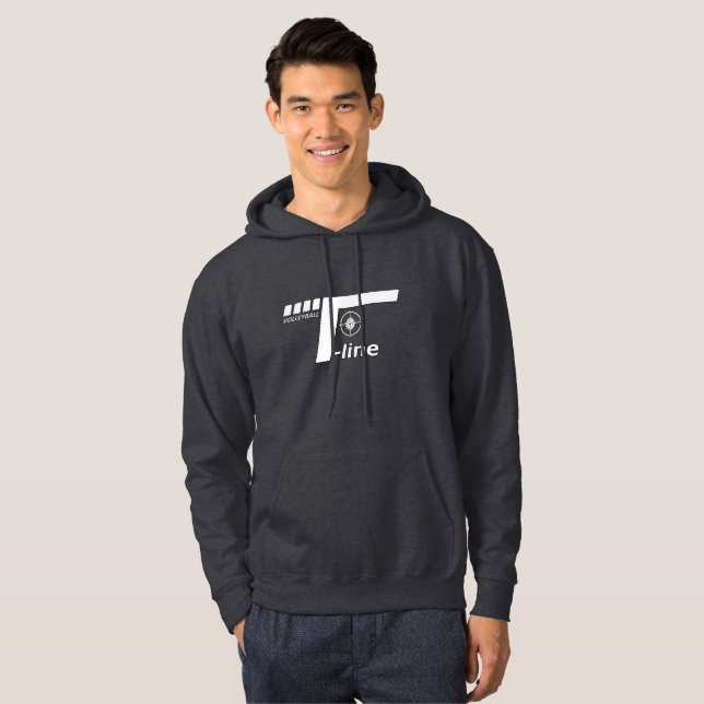 Moletom Hoodie T-Line (Design do logotipo branco) (Frente Completa)