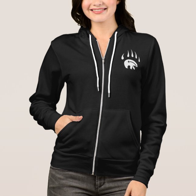 Moletom Hoodie tribal da garra de urso das mulheres das (Frente)