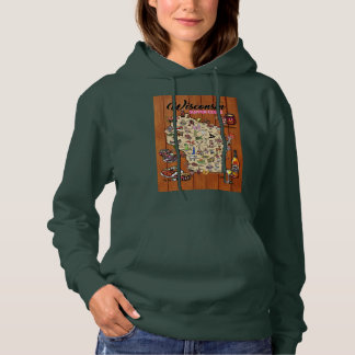 Moletom Hoodie Unisex - Mapa do Clube de Apoio de Wisconsi