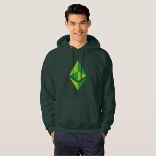 Moletom Hoodie verde do logotipo   de Ethereum ETH