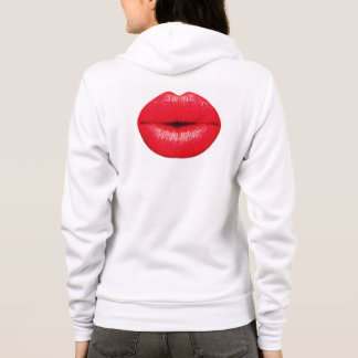 Moletom Hoodie vermelho do fecho de correr das mulheres do