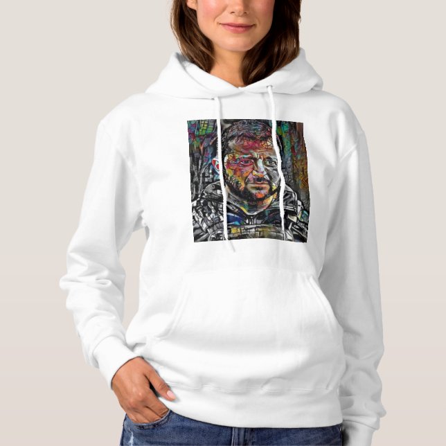 Moletom Hoodie  Volodymyr Zelensky art abstrait (Frente)