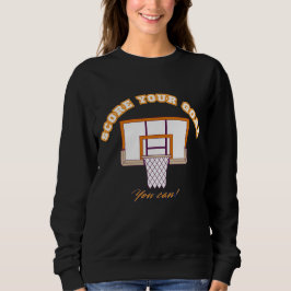 Moletom Hoodie with a motivational basketball slogan 