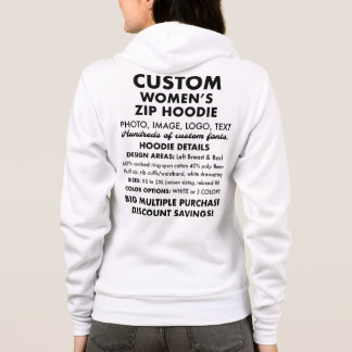 Moletom Hoodie Zip personalizado de Cheio feminino