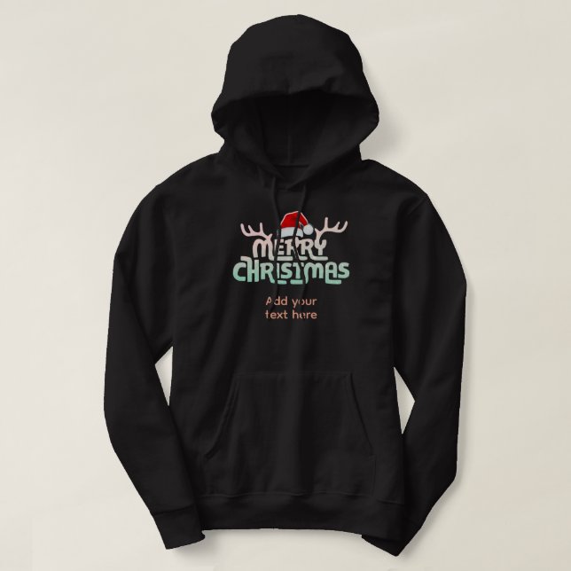 Moletom Hoodies Hoody Hoodie de Natal Feio Personalizado (Frente do Design)