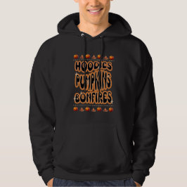 Moletom Hoodies Pumpkins Bonfire Retro Fall