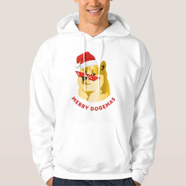 Moletom Hoodies with Dogecoin Merry Cryptmas (Frente)