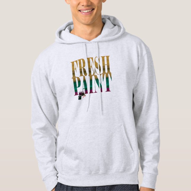 Moletom Hoordie de tinta fresca (Frente)