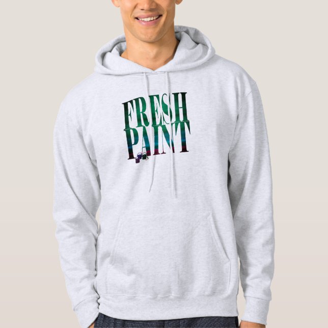 Moletom Hoordie de tinta fresca (Frente)