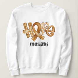 Moletom Hope Awareness Ribbon Amber Personalized Hashtag
