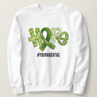 Moletom Hope Awareness Ribbon Personalized Hashtag