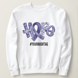 Moletom Hope Awareness Ribbon Personalized Hashtag