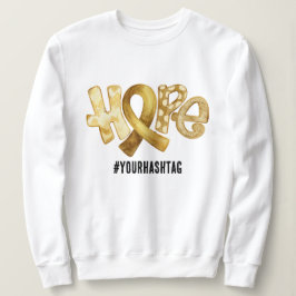Moletom Hope Awareness Ribbon Personalized Hashtag