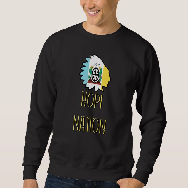 Moletom Hopi Nation Flag Indígenas Nativo Americano Headdr (Frente)