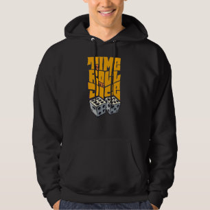 Moletom hora de rolar os dados tipografia capuz steerwear