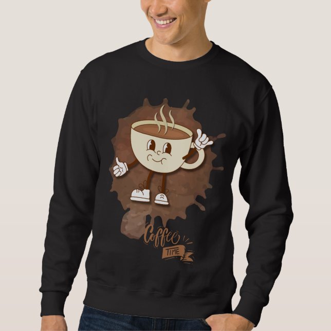 Moletom **Hora do Café – Xícara Sorridente e Vapor  (Frente)