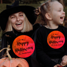 Moletom Horário Feliz da Lua Cheia e Laranja Personalizada