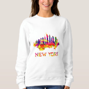 Moletom Horizonte de Nova York brilhante colorido
