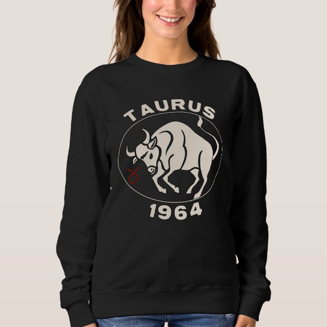 Moletom Horoscope Zodiac Sign Bull Taurus 1964 (Frente)