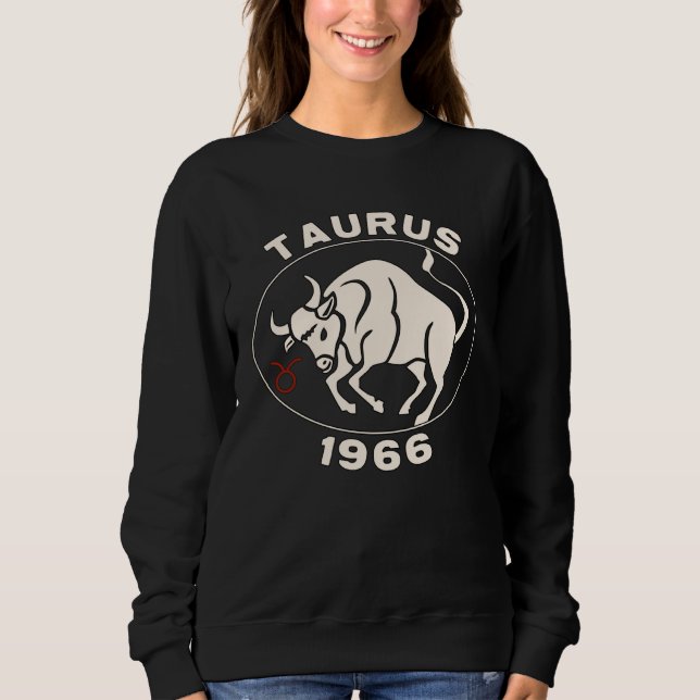 Moletom Horoscope Zodiac Sign Bull Taurus 1966 (Frente)