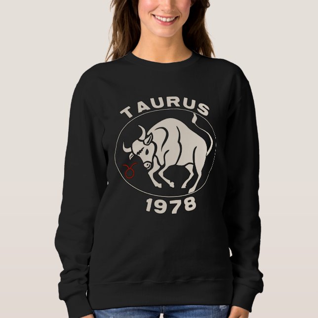 Moletom Horoscope Zodiac Sign Bull Taurus 1978 (Frente)