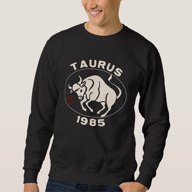Moletom Horoscope Zodiac Sign Bull Taurus 1985 (Frente)