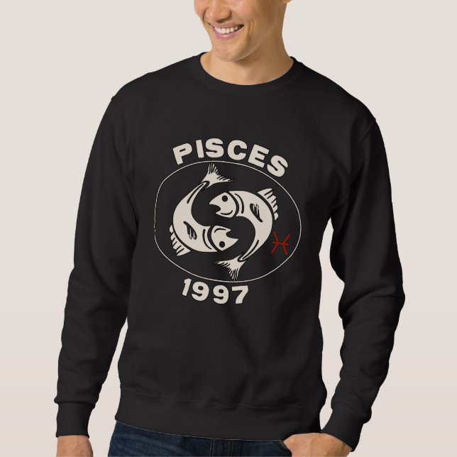 Moletom Horoscope Zodiac Sign Fish Pisces 1997 (Frente)