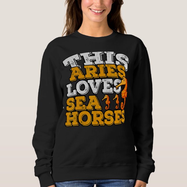 Moletom Horoscópio Símbolo Zodíaco Aries Adora Cavalos do  (Frente)