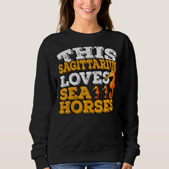 Moletom Horoscópio Sinal Zodíaco Sagitário Adora Cavalos d (Frente)
